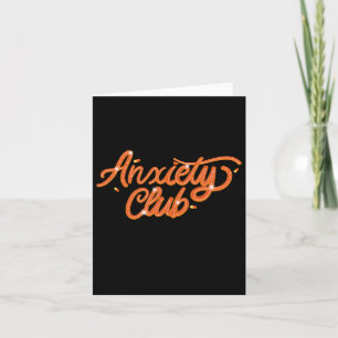 Tarjeta Club de Ansiedad - Pegatina de Salud Mental