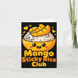 Tarjeta Club de Arroz Pegajoso con Mango Kawaii Postre Tai