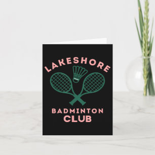 Tarjeta Club de bádminton Preppy Lakeshore Gráfico Lindo