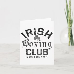 Tarjeta Club de boxeo irlandés - Boston Machusetts