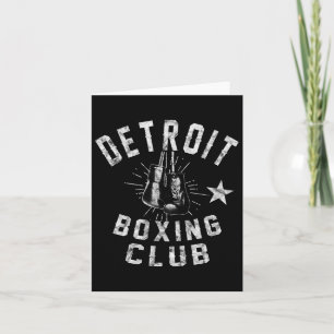 Tarjeta Club de boxeo Retro Detroit - Caja con problemas d