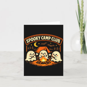 Tarjeta Club de Camping Espeluznante Halloween Fantasma Li