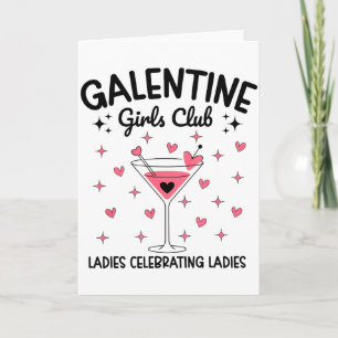 Tarjeta Club de Chicas Galentine Señoras Celebrando Señora