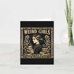 Tarjeta Club de Chicas Raras Arte Gótico Feminista Vintage