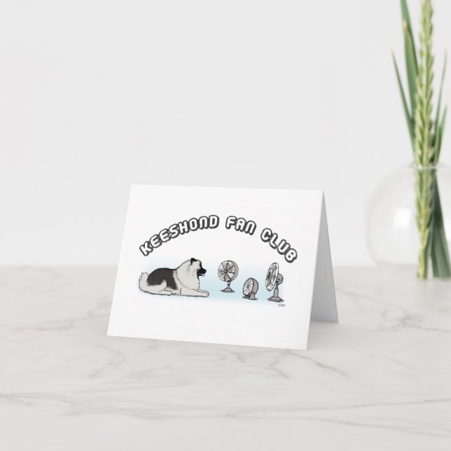 Tarjeta Club de fanáticos de Keeshond (Anverso)