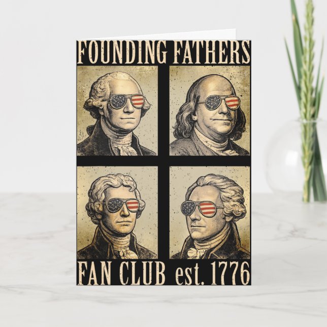 Tarjeta Club de Fans de los Padres Fundadores Profesor de  (Anverso)