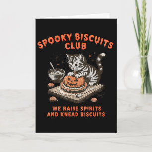Tarjeta Club de Galletas Espeluznantes Gato Halloween Horn