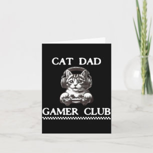 Tarjeta Club de Gamer Papá Gato Divertido Amante de Gatos