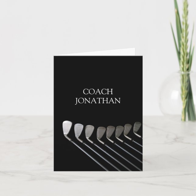 Tarjeta Club De Golf Art Golf Nombre Del Entrenador De Gol (Anverso)