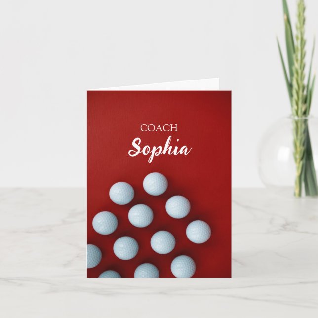 Tarjeta Club De Golf Art Golf Nombre Del Entrenador De Gol (Anverso)