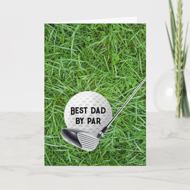 Tarjeta Club de golf con bolas para cumpleaños (Anverso)