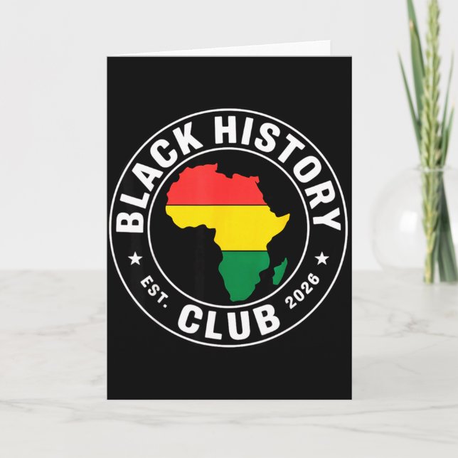 Tarjeta Club de Historia Negra Est 2026 Orgullo de África  (Anverso)