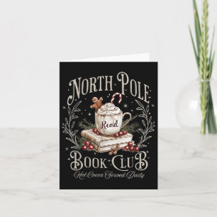 Tarjeta Club de Libros del Polo Norte Navidad Librero Xmas