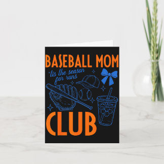 Tarjeta club de mamá de béisbol es la temporada para carre