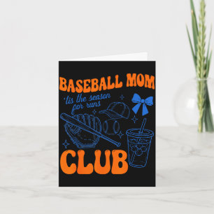 Tarjeta club de mamá de béisbol es la temporada para carre