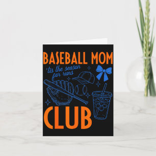 Tarjeta club de mamá de béisbol es la temporada para carre
