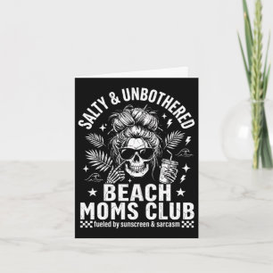 Tarjeta club de mamá divertida de la playa esqueleto salad