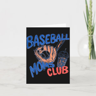 Tarjeta Club de Mamás de Béisbol Retro Café Helado Srts Ma