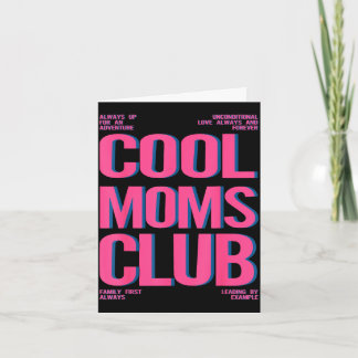 Tarjeta club de mamás retro cool feliz día de la madre mam
