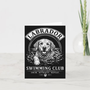 Tarjeta Club de Natación Labrador Nadar Recuperar Repetir 