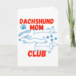 Tarjeta Club de papá Dachshund la vida es mejor con Doxies