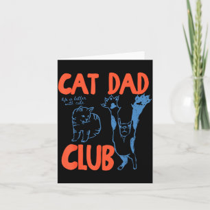 Tarjeta Club de Papá Gato Divertido Amante de Gatos Padre 
