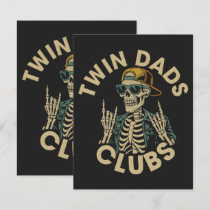 Tarjeta Club de Papás Gemelos Esqueleto