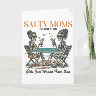 Tarjeta Club de Playa Salty Moms Vacaciones de Verano Feri