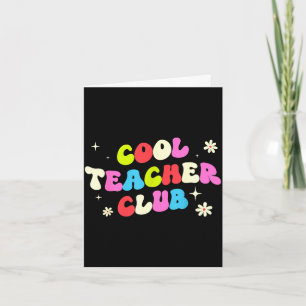 Tarjeta club de profesor genial retro divertido genial de