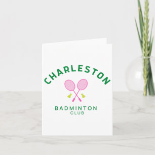 Tarjeta Club de Tennis Badminton de Charleston