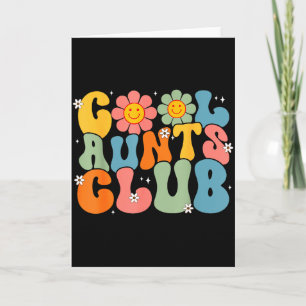 Tarjeta Club de tías geniales sonrisa retro groovy tía tía