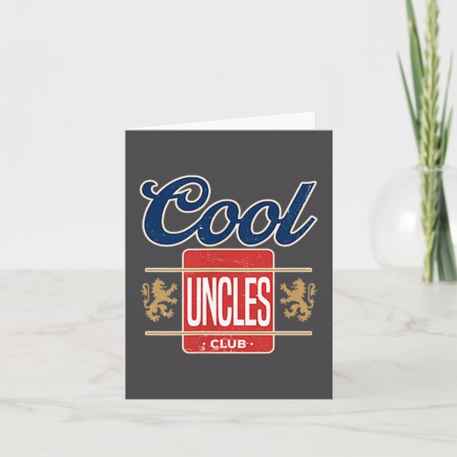 Tarjeta Club de Tíos Cool para el Día del Padre Tío Nuevo (Anverso)