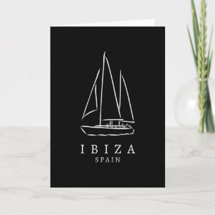 Tarjeta Club de Vela de Ibiza España Recuerdo de la navega