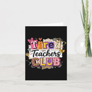 Tarjeta Club de Verano de Maestros Cansados Profesor Diver
