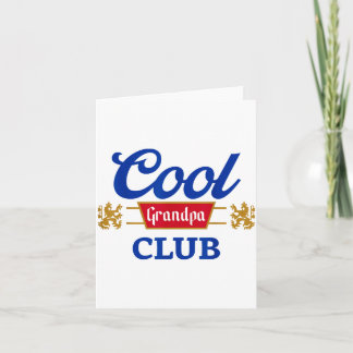 Tarjeta Club del Abuelo Retro Cool Familia Combinación Día