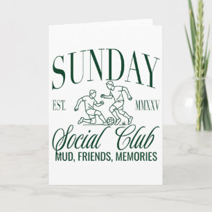 Tarjeta Club del domingo fútbol de barro amigos recuerdos