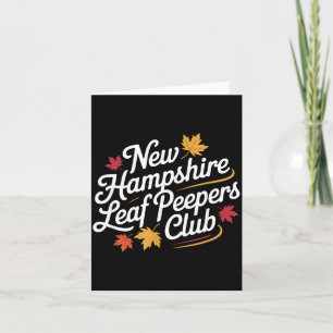 Tarjeta Club Divertido de Hojas de otoño de New Hampshire
