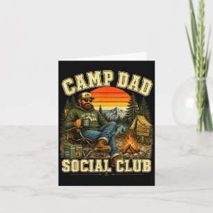 Tarjeta club social de papá de campamento aventura de camp