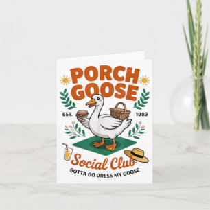 Tarjeta Club Social Porch Goose Tengo Que Vestir Mi Si Goo