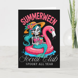 Tarjeta Club Social Summerween Esquelético Todo el Año