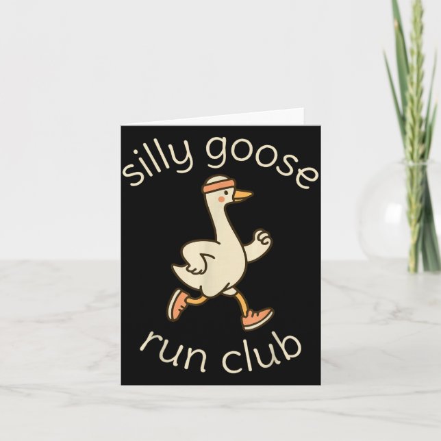 Tarjeta Club Sport Silly Marathon Gymer Running Goose Runn (Anverso)
