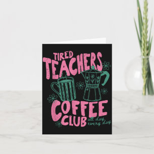 Tarjeta Clubes de Café de Maestros Cansados Preppy Vintage