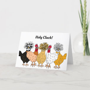 Tarjeta Cluck sagrado, cumpleaños feliz sin pollo de prima