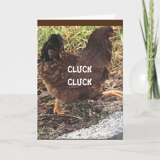 TARJETA "CLUCKING CHICKEN SAY HAPPY BIRTHDAY" (Anverso)