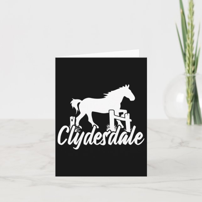 Tarjeta Clydesdale Borrador de caballos Pun Hípica (Anverso)