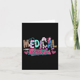 Tarjeta Cma Médica Istant Enfermera Leopardo Stethoscope M