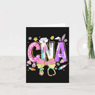 Tarjeta Cna Día de Pascua Lindo Coquette Estetoscopio Enfe