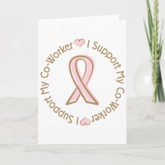 Tarjeta Co-Trabajador de Apoyo al Cáncer de Mama de Cinta 