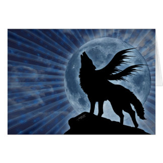 Tarjeta coa alas del lobo