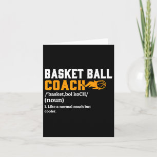 Tarjeta Coach de baloncesto Definición Gigante Diversión d